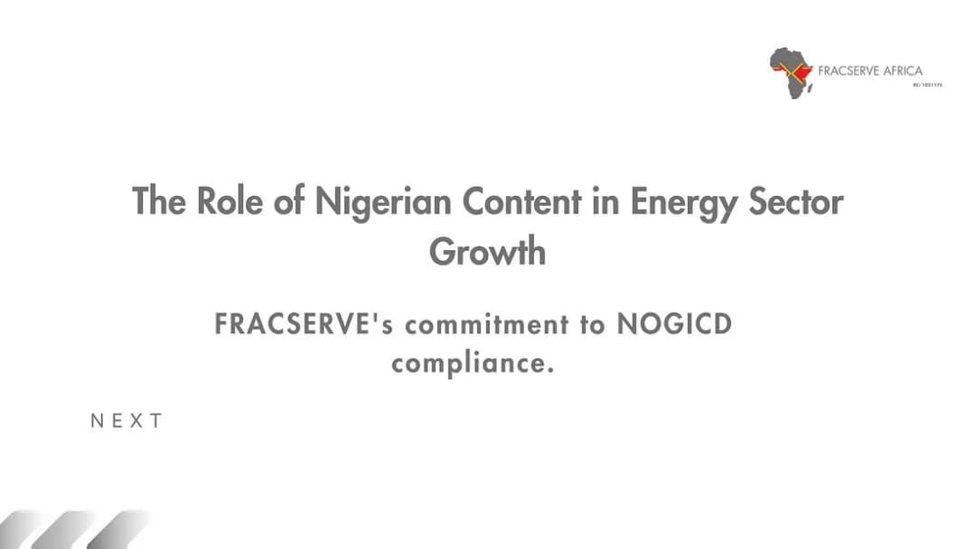 The Role of Nigerian Content in Energy Sector Growth
