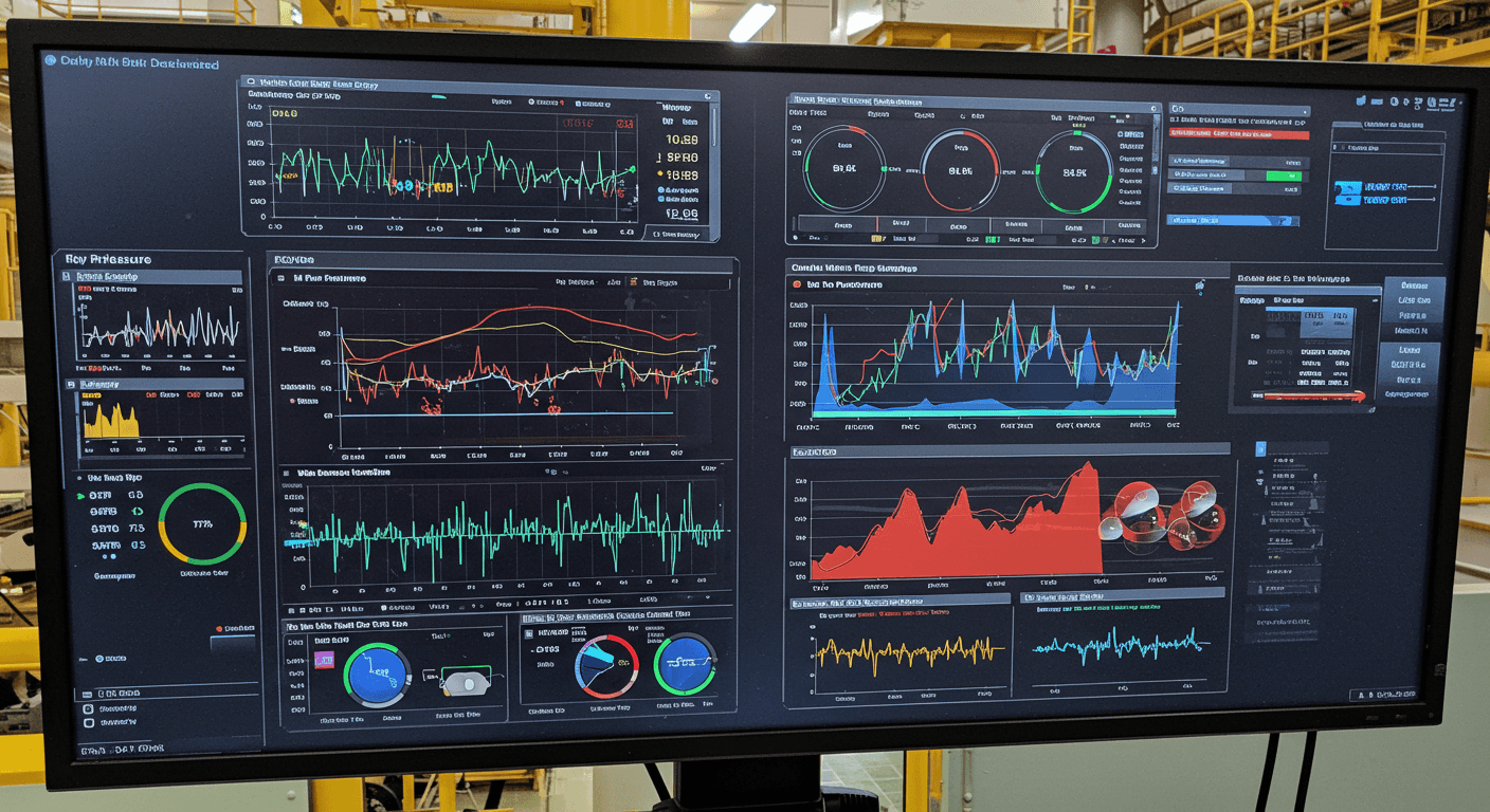 Dashboard showing live metrics from an offshore platform